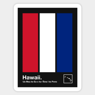 Hawaii State Flag  // Original Minimalist Artwork Poster Design Sticker